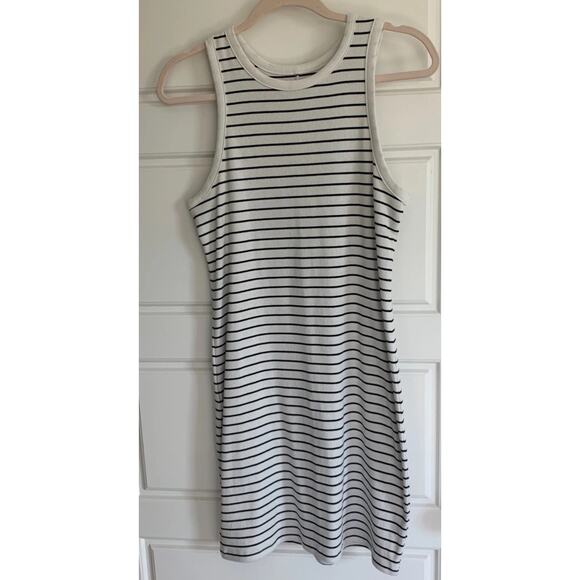 NWT A New Day Women's Ribbed Tank Dress Black and White Striped Size XXL - Picture 1 of 4